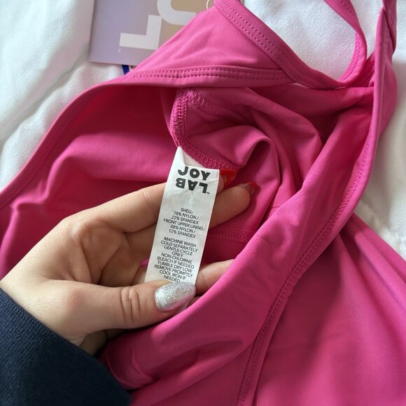 NWT Target JOY LAB HOT Pink Full Body Jumpsuit Jumper Womans Size XS Yoga Gym - Picture 6 of 8